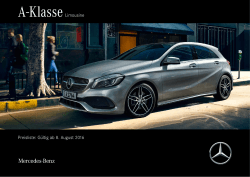 Preisliste A-Klasse - Mercedes-Benz