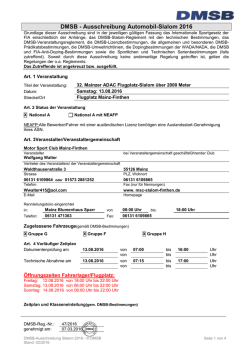 DMSB Ausschreibung Samstag - Slalom Mainz