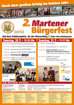 Plakat 2. Martener Bürgerfest