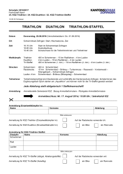Anmeldeformular - Kantonsschule Zofingen