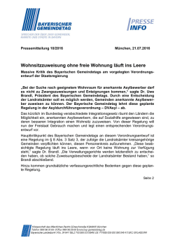 DVAsyl - Wohnsitzzuweisung ohne freie Wohnung l&auml;uft ins Leere