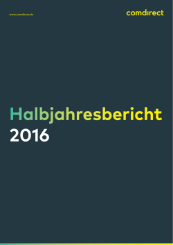 Halbjahresbericht 2016