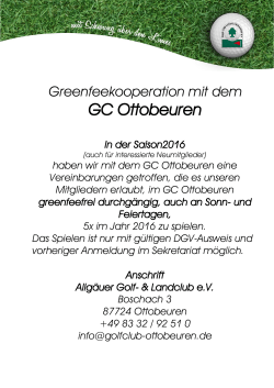 GC Ottobeuren - Golf- und Landclub Haghof