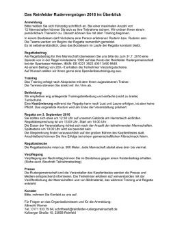 Information - Reinfelder Rudergemeinschaft