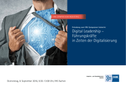 Einladung IHK-Symposium Industrie "Digital Leadership