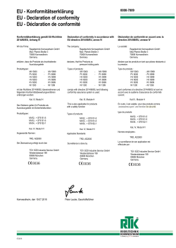 Déclaration de conformité - Regeltechnik Kornwestheim GmbH