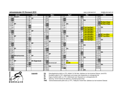 Jahreskalender VC Dornach 2016