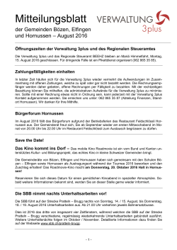 Mitteilungsblatt August 2016