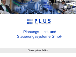 Firmenpräsentation - PLUS Planungs- Leit