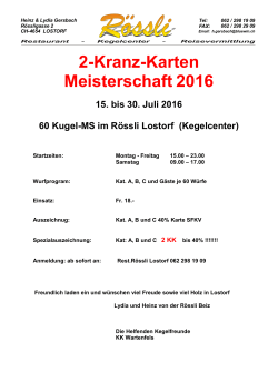2-Kranz-Karten Meisterschaft 2016