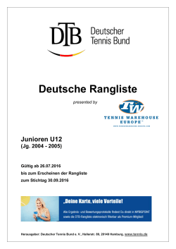 Junioren U12 - Jg. 04 - Deutscher Tennis Bund