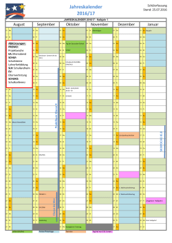 Jahreskalender 2016/17 - Schengen