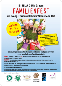 E I N L A D U N G zum im evang. Ferienwaldheim Waldebene Ost