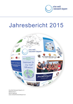 Jahresbericht 2015 - Eine Welt Netzwerk Bayern