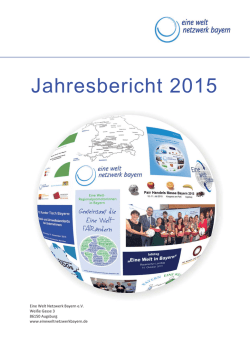 Jahresbericht 2015 - Eine Welt Netzwerk Bayern