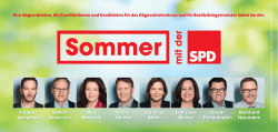 Ihre Abgeordneten, die Kandidatinnen und Kandidaten f&uuml;r das