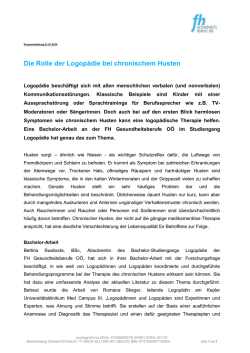 Die Rolle der Logop&auml;die bei chronischem Husten