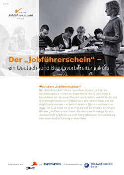 Erfahren Sie mehr - Stiftung Jobführerschein