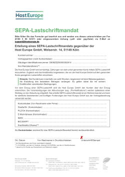 SEPA-Lastschriftmandat