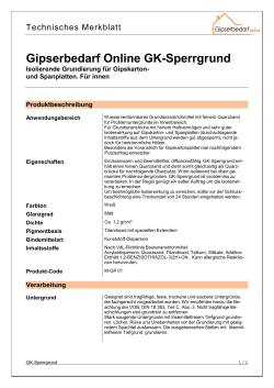 Gipserbedarf Online GK