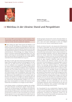 Weinbau in der Ukraine: Stand und Perspektiven Y
