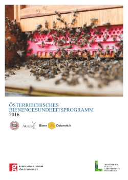 österreichisches bienengesundheitsprogramm 2016