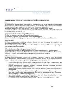 Falldokumentation Infoblatt
