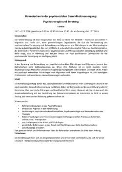 Dolmetschen in der psychosozialen