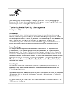 Technische/n Facility Manager/in