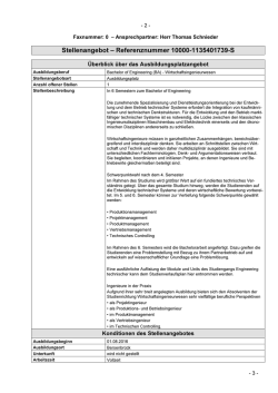 Stellenangebot &ndash; Referenznummer 10000-1135401739-S