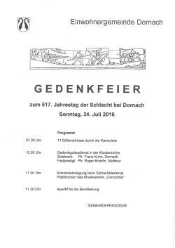 Programm Gedenkfeier 2016