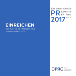 einreichen - Der Internationale Deutsche PR
