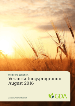 Veranstaltungskalender August 2016