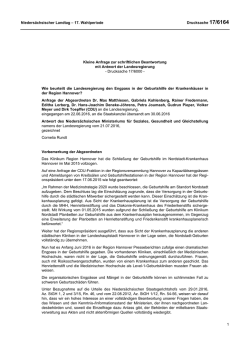 Drucksachen allgemein - Nieders&auml;chsischer Landtag