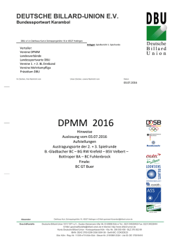 DPMM 2016