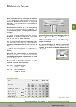 Metallummantelte Dichtungen