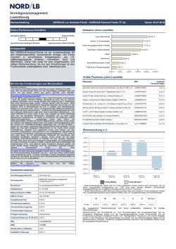 Factsheet NORD/LB Horizont TF(A)