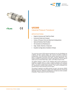 U5300 Industrial Pressure Transducer