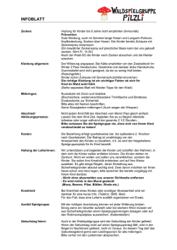 Infoblatt - Warum Waldspielgruppe?