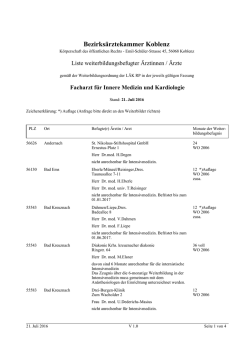 Innere Medizin und Kardiologie