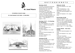 31.07.-07.08. - St. Josef Moers
