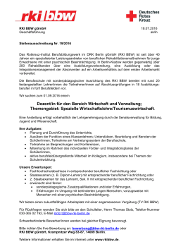 Dozent/in f&uuml;r den Bereich Wirtschaft und Verwaltung - DRK