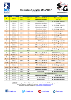 Hinrunden-Spielplan als PDF - SG Flensburg