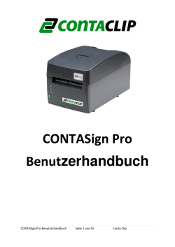 Handbuch CONTASignPRO - Conta-Clip