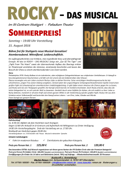 ROCKY- DAS MUSICAL Sommerpreis! - Baechle