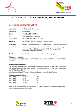 Donaupokal weiblich - Landesturnfest Ulm