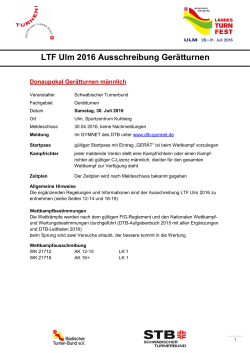 Donaupokal m&auml;nnlich - Landesturnfest Ulm