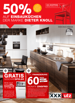 50 Prozent auf Einbauküchen der Marke Dieter Knoll