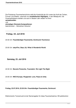 Feuerwerkershows 2016