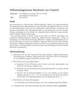 Diffusionsbegrenztes Wachstum von Clustern